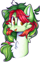 Size: 1280x1985 | Tagged: safe, artist:tater, oc, oc only, oc:meloni, pony, bust, cheek fluff, chest fluff, ear fluff, female, looking at you, mare, open mouth, simple background, solo, transparent background