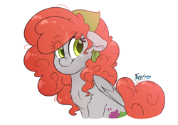 Size: 5000x3500 | Tagged: safe, artist:fluffyxai, oc, oc only, oc:scenic spatter, pegasus, pony, chest fluff, fluffy mane, freckles, simple background, smiling, solo, transparent background