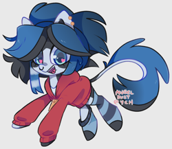 Size: 1150x1000 | Tagged: safe, artist:cafne, oc, oc only, earth pony, pony, base used, clothes, ear fluff, ear piercing, earring, earth pony oc, eyelashes, female, heart eyes, jewelry, leonine tail, mare, nose piercing, nose ring, piercing, smiling, socks, solo, striped socks, tail, wingding eyes