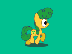 Size: 1280x960 | Tagged: safe, artist:greenhoof, oc, oc only, oc:broccoli garnish, earth pony, pony, animated, earth pony oc, female, gif, green background, happy, loop, mare, shadow, simple background, smiling, solo, trotting, vector, walking