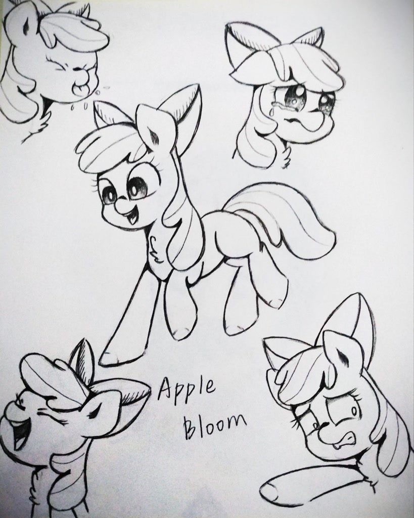 2855773 Safe Artist Twiliset Apple Bloom Earth Pony Pony Black