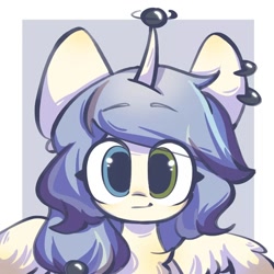Size: 1200x1200 | Tagged: safe, artist:sunny berry, oc, oc only, alicorn, pony, alicorn oc, beads, commission, cute, heterochromia, horn, looking at you, smiling, solo, stars, wings
