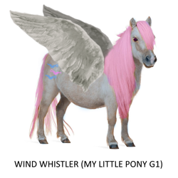 Size: 700x700 | Tagged: safe, wind whistler, pegasus, pony, g1, hoers, irl horse, photoshop, realistic, recolored hoers