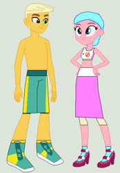 Size: 422x608 | Tagged: safe, artist:matthewjabeznazarioa, ragamuffin (g4), sunny sugarsocks, human, equestria girls, g4, g5, crossover, equestria girls-ified, exeron fighters, martial arts kids, martial arts kids outfits