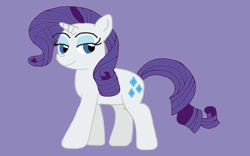 Size: 1024x640 | Tagged: safe, artist:mariosonicfan16, rarity, pony, unicorn, g4, lidded eyes, looking back, smiling, smirk