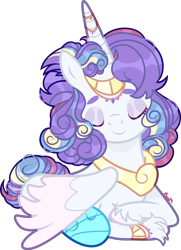 Size: 2011x2784 | Tagged: safe, artist:kurosawakuro, oc, alicorn, pony, alicorn oc, eyes closed, female, high res, horn, lying down, mare, prone, simple background, solo, transparent background, wings