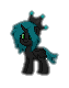 Size: 63x80 | Tagged: safe, artist:dematrix, queen chrysalis, changeling, pony, canterlot wedding 10th anniversary, pony town, g4, crown, female, jewelry, lowres, pixel art, regalia, simple background, smol, solo, transparent background
