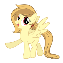 Size: 2000x2000 | Tagged: safe, artist:ashidaru, oc, oc only, oc:alice goldenfeather, pegasus, pony, g4, female, high res, mare, open mouth, open smile, simple background, smiling, solo, transparent background, vector