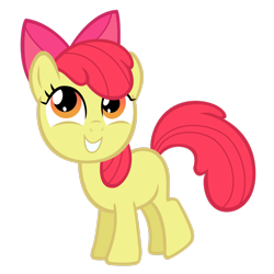 Size: 2449x2449 | Tagged: safe, artist:ashidaru, apple bloom, earth pony, pony, g4, adorabloom, apple bloom's bow, bow, cute, female, filly, foal, hair bow, high res, simple background, solo, transparent background, vector