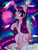 Size: 768x1024 | Tagged: safe, artist:jasuu-nyan, twilight sparkle, alicorn, pony, g4, ear fluff, female, hoof on chest, mare, sitting, smiling, solo, space, stars, twilight sparkle (alicorn)