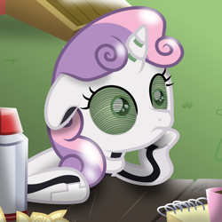 Size: 7000x7000 | Tagged: safe, artist:php178, derpibooru exclusive, sweetie belle, pony, robot, robot pony, unicorn, friendship is witchcraft, g4, my little pony: the movie, ponyville confidential, season 2, .svg available, bottle, colored pupils, cropped, cup, ears back, female, filly, floppy ears, foal, heart, highlights, hoof heart, image macro, meme, movie accurate, nc-tv signature, neck brace, notepad, race swap, ramp, reaction image, roboticization, shading, signature, solo, sudden clarity sweetie belle, svg, sweetie bot, thinking, thinkpad, vector