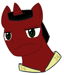 Size: 674x788 | Tagged: safe, artist:hiddenfaithy, oc, oc only, oc:hammers, pony, unicorn, fallout equestria, fallout equestria: uncertain ties, bust, old art, portrait, simple background, solo, transparent background