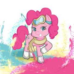 Size: 800x800 | Tagged: safe, artist:pascal571, pinkie pie, earth pony, pony, g4, paint, simple background, solo, white background