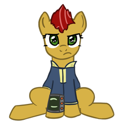 Size: 719x729 | Tagged: safe, artist:hiddenfaithy, oc, oc only, earth pony, pony, fallout equestria, fallout equestria: uncertain ties, old art, simple background, solo, transparent background