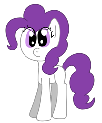 Size: 653x783 | Tagged: safe, artist:funnyclowns64, knight shade, earth pony, pony, g1, g4, colored, curly hair, curly mane, curly tail, cute, eyelashes, full body, g1 to g4, generation leap, hooves, knightorable, male, purple eyes, purple hair, purple mane, purple tail, simple background, smiling, solo, stallion, tail, transparent background