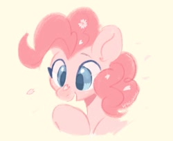 Size: 889x726 | Tagged: safe, artist:oofycolorful, pinkie pie, earth pony, pony, cherry blossoms, cute, daaaaaaaaaaaw, diapinkes, female, flower, flower blossom, mare, sakura pie, simple background, solo
