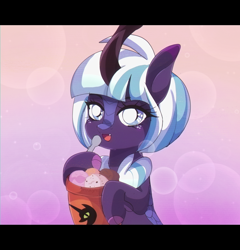 Size: 3460x3600 | Tagged: safe, artist:spookyle, oc, oc only, oc:moonlit breeze, kirin, cloven hooves, cute, female, food, high res, ice cream, kirin oc, looking at you, solo, spoon
