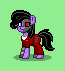Size: 65x71 | Tagged: safe, artist:dematrix, cyborg, earth pony, pony, robot, robot pony, pony town, clothes, female, green background, mare, picture for breezies, pixel art, simple background, solo