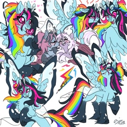 Size: 2000x2000 | Tagged: safe, artist:creeate97, oc, oc only, changeling, pegasus, pony, high res, solo