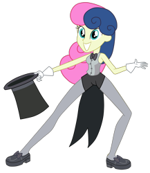 Size: 2600x3001 | Tagged: safe, artist:gmaplay, bon bon, sweetie drops, all's fair in love & friendship games, equestria girls, g4, my little pony equestria girls: friendship games, bare shoulders, high res, magician outfit, simple background, sleeveless, solo, transparent background