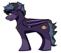 Size: 1918x1669 | Tagged: safe, artist:hiddenfaithy, oc, oc only, oc:dusk wind, bat pony, pony, coat markings, jewelry, necklace, scar, side view, simple background, socks (coat markings), solo, transparent background