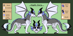 Size: 2932x1471 | Tagged: safe, artist:hiddenfaithy, oc, oc:night fury, dragon, commission, quadrupedal, reference sheet, side view