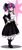Size: 1280x2898 | Tagged: safe, artist:alcor, twilight sparkle, human, g4, breasts, cleavage, clothes, dress, eyebrows, eyebrows visible through hair, female, frown, hand on hip, humanized, maid, maidlight sparkle, palindrome get, simple background, skirt, solo, white background
