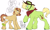 Size: 5000x3000 | Tagged: safe, artist:gingygin, babs seed, pistachio, oc, oc:pretzel bite, oc:southern soul, earth pony, pony, g4, babstachio, body freckles, cowboy hat, dialogue, duo focus, earth pony oc, female, freckles, hat, height difference, high res, looking at each other, looking at someone, male, mare, neckerchief, offspring, older, older babs seed, open mouth, open smile, parent:apple bloom, parent:babs seed, parent:pipsqueak, parent:pistachio, parents:babstachio, parents:pipbloom, shipping, simple background, smiling, smiling at each other, speech bubble, stallion, talking, unshorn fetlocks, white background