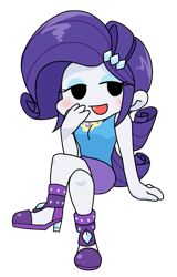 Size: 533x833 | Tagged: safe, alternate version, artist:batipin, rarity, equestria girls, g4, chibi, female, friday night funkin', open mouth, rarity peplum dress, simple background, solo, transparent background