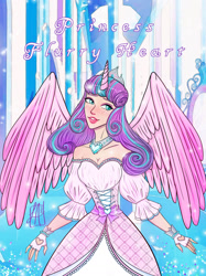 Size: 1280x1708 | Tagged: safe, artist:ladyadalicia, princess flurry heart, human, g4, alicorn humanization, clothes, dress, female, horn, horned humanization, humanized, jewelry, necklace, older, older flurry heart, solo, winged humanization