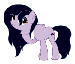 Size: 2592x2208 | Tagged: safe, artist:motownwarrior01, oc, oc only, dullahan, earth pony, pony, detachable head, disembodied head, ear piercing, eyeshadow, female, frown, goth, headless, high res, makeup, mare, modular, piercing, simple background, transparent background