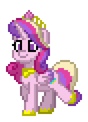 Size: 176x244 | Tagged: safe, princess cadance, alicorn, pony, pony town, g4, animated, pixel art, simple background, solo, transparent background