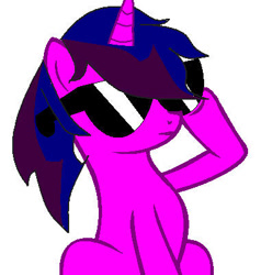 Size: 381x400 | Tagged: safe, artist:shadowelectric223200, artist:splitty-bases, oc, oc only, pony, unicorn, base used, simple background, solo, sunglasses, white background