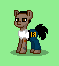 Size: 59x66 | Tagged: safe, artist:dematrix, earth pony, pony, pony town, blood, carl johnson, clothes, grand theft auto, green background, gta san andreas, male, pixel art, rockstar, simple background, solo, stallion