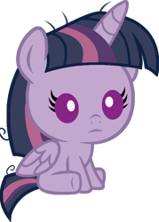 Size: 574x800 | Tagged: safe, artist:foxyfell1337, mean twilight sparkle, alicorn, pony, ail-icorn, g4, interseason shorts, baby, baby pony, babylight sparkle, simple background, solo, transparent background, twilight sparkle (alicorn), younger