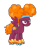 Size: 1079x1375 | Tagged: safe, artist:vernorexia, pegasus, pony, g4, afro, afro puffs, curly mane, determined, female, hair bun, headband, mare, orange blossom (strawberry shortcake), orange hair, poofy mane, purple coat, roller skates, simple background, skates, solo, strawberry shortcake, strawberry shortcake berry in the big city, sweatband, transparent background