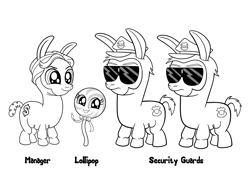Size: 1320x1020 | Tagged: source needed, useless source url, safe, behind the scenes, meta, parody, pony reference, simple background, the unbelievably sweet alpacas, white background