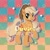 Size: 2000x2000 | Tagged: safe, artist:duvivi, part of a set, applejack, earth pony, pony, checkered background, chromatic aberration, cute, female, jackabetes, mare, solo, stars