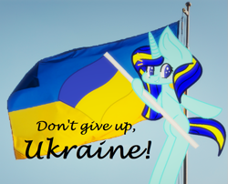 Size: 875x707 | Tagged: safe, artist:moonlighttwinkleyt, oc, oc only, current events, flag, solo, ukraine