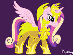 Size: 2592x1936 | Tagged: safe, artist:thebrokencog, princess cadance, alicorn, pony, g4, armor, simple background, solo