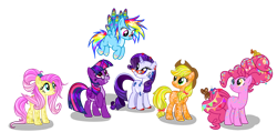 Size: 1280x608 | Tagged: safe, artist:itsvoids, applejack, fluttershy, pinkie pie, rainbow dash, rarity, twilight sparkle, alicorn, bat pony, earth pony, pegasus, pony, unicorn, g4, alternate design, alternate eye color, bandaid, bandaid on nose, base used, bat ponified, blaze (coat marking), body freckles, body markings, cloven hooves, coat markings, colored hooves, colored wings, dappled, ear piercing, earring, facial markings, female, flutterbat, freckles, glasses, heterochromia, jewelry, looking at someone, mane six, mare, multicolored wings, pale belly, piercing, plushie, race swap, rainbow wings, rarity's glasses, redesign, simple background, teddy bear, transparent background, twilight sparkle (alicorn), unshorn fetlocks, wings