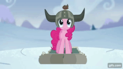 Size: 640x360 | Tagged: safe, screencap, pinkie pie, earth pony, pony, g4, party pooped, season 5, ^^, animated, cute, diapinkes, eyes closed, female, gif, gifs.com, grin, mare, shrunken pupils, smiling, snow, solo