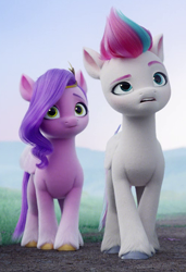 Size: 500x730 | Tagged: safe, screencap, pipp petals, zipp storm, pegasus, pony, g5, my little pony: a new generation, spoiler:my little pony: a new generation, cropped, duo, duo female, female, mare, pipp is short, siblings, sisters