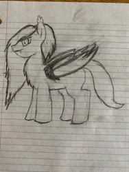 Size: 3024x4032 | Tagged: safe, artist:volk204, bat pony, lined paper, solo, traditional art