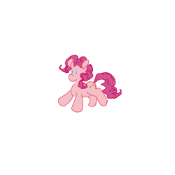 Size: 1000x1000 | Tagged: safe, artist:shiiiny, pinkie pie, earth pony, pony, g4, chibi, digital art, doodle, female, floating, mare, simple background, smol, solo, white background