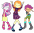 Size: 3500x3443 | Tagged: safe, artist:gmaplay, orange sherbette, scootaloo, sweetie belle, equestria girls, g4, my little pony equestria girls: friendship games, background human, boots, clothes, crystal prep academy uniform, dancing, eyes closed, female, grin, high res, school uniform, shoes, simple background, skirt, smiling, transparent background, trio, trio female, uniform