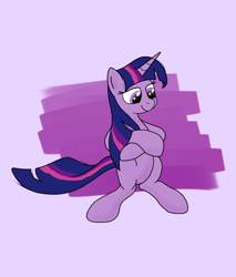 Size: 2016x2364 | Tagged: safe, artist:aklesswift, twilight sparkle, pony, unicorn, g4, cool, crossed hooves, high res, simple background, sitting, solo