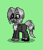 Size: 60x70 | Tagged: safe, artist:dematrix, oc, oc:monochromic old guy, cyborg, earth pony, pony, pony town, clothes, glasses, green background, male, monochrome, pixel art, simple background, solo, stallion