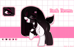 Size: 2500x1600 | Tagged: safe, artist:henori_artist, oc, oc only, earth pony, pony, abstract background, coat markings, earth pony oc, eye clipping through hair, female, mare, open mouth, raised hoof, smiling, socks (coat markings), solo