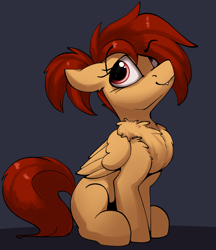 Size: 1629x1884 | Tagged: safe, artist:luxsimx, oc, oc only, oc:machaera, pegasus, pony, chest fluff, floppy ears, solo